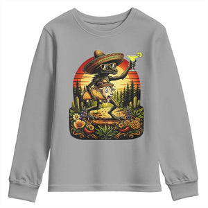 Funny Chupacabra Goat Taco Lover Youth Sweatshirt Cinco De Mayo Party Gift TS12 Sport Gray Print Your Wear