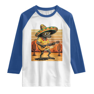 Funny Cinco De Mayo Chupacabra Raglan Shirt Guitar Fiesta Gift TS12 White Royal Print Your Wear