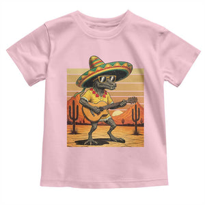Funny Cinco De Mayo Chupacabra Toddler T Shirt Guitar Fiesta Gift TS12 Light Pink Print Your Wear