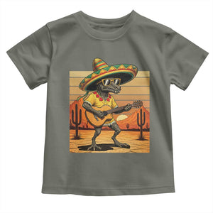 Funny Cinco De Mayo Chupacabra Toddler T Shirt Guitar Fiesta Gift TS12 Military Green Print Your Wear
