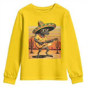 Funny Cinco De Mayo Chupacabra Youth Sweatshirt Guitar Fiesta Gift TS12 Daisy Print Your Wear