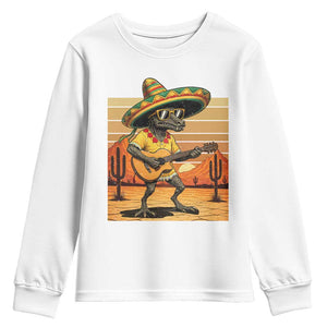 Funny Cinco De Mayo Chupacabra Youth Sweatshirt Guitar Fiesta Gift TS12 White Print Your Wear