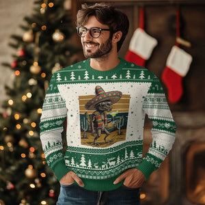 Funny Chupacabra Fiesta Ugly Christmas Sweater Cinco De Mayo Gift TS12 Beige Green Print Your Wear