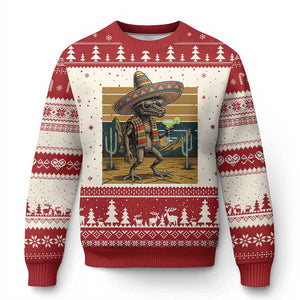 Funny Chupacabra Fiesta Ugly Christmas Sweater Cinco De Mayo Gift TS12 Beige Red Print Your Wear