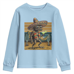 Funny Chupacabra Fiesta Youth Sweatshirt Cinco De Mayo Gift TS12 Light Blue Print Your Wear