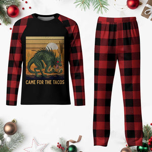 Funny Chupacabra Taco Lover Plaid Pajama Set Came For The Tacos TS12 Buffalo Plaid Print Your Wear