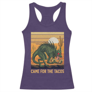 Funny Chupacabra Taco Lover Racerback Tank Top Came For The Tacos TS12 Purple Print Your Wear