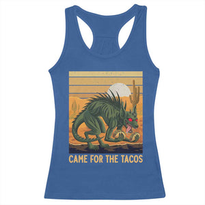 Funny Chupacabra Taco Lover Racerback Tank Top Came For The Tacos TS12 Royal Blue Print Your Wear