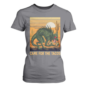 Funny Chupacabra Taco Lover T Shirt For Women Came For The Tacos TS12 Charcoal Print Your Wear