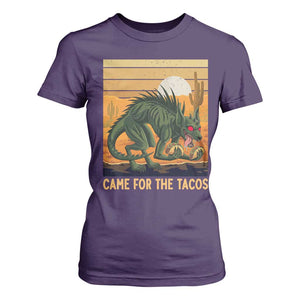 Funny Chupacabra Taco Lover T Shirt For Women Came For The Tacos TS12 Purple Print Your Wear