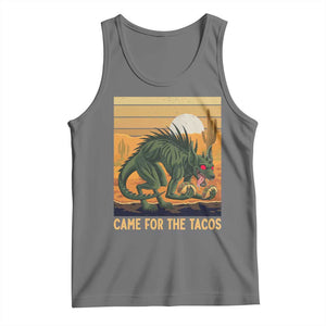 Funny Chupacabra Taco Lover Tank Top Came For The Tacos TS12 Black Heather Print Your Wear