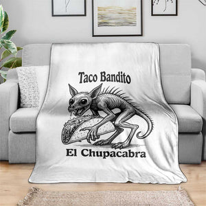 Funny Chupacabra Taco Bandito Throw Blanket Gift For Mexican Food Fan TS12 Print Your Wear