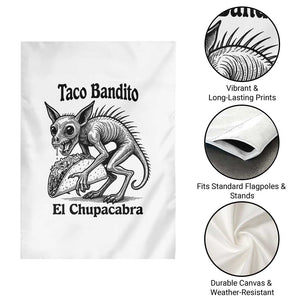 Funny Chupacabra Taco Bandito Garden Flag Gift For Mexican Food Fan TS12 Print Your Wear