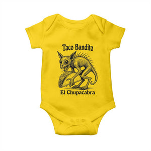 Funny Chupacabra Taco Bandito Baby Onesie Gift For Mexican Food Fan TS12 Daisy Print Your Wear