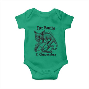 Funny Chupacabra Taco Bandito Baby Onesie Gift For Mexican Food Fan TS12 Irish Green Print Your Wear