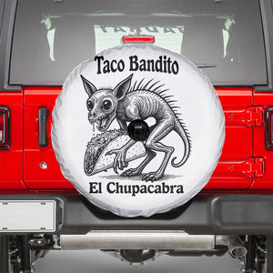 Funny Chupacabra Taco Bandito Spare Tire Cover Gift For Mexican Food Fan TS12 White Print Your Wear