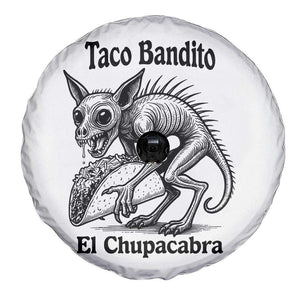 Funny Chupacabra Taco Bandito Spare Tire Cover Gift For Mexican Food Fan TS12 Print Your Wear