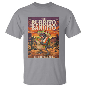 Funny El Chupacabra Burrito Bandito T Shirt Cinco De Mayo Gift TS12 Sport Gray Print Your Wear