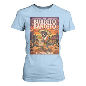 Funny El Chupacabra Burrito Bandito T Shirt For Women Cinco De Mayo Gift TS12 Light Blue Print Your Wear