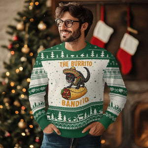 Funny Cinco De Mayo Chupacabra Ugly Christmas Sweater The Burrito Bandito TS12 Beige Green Print Your Wear
