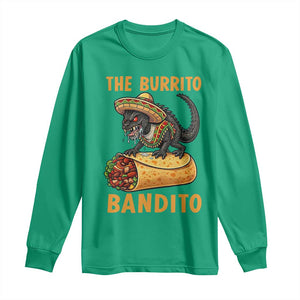 Funny Cinco De Mayo Chupacabra Long Sleeve Shirt The Burrito Bandito TS12 Irish Green Print Your Wear