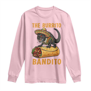 Funny Cinco De Mayo Chupacabra Long Sleeve Shirt The Burrito Bandito TS12 Light Pink Print Your Wear