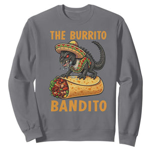 Funny Cinco De Mayo Chupacabra Sweatshirt The Burrito Bandito TS12 Charcoal Print Your Wear