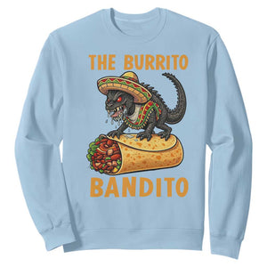 Funny Cinco De Mayo Chupacabra Sweatshirt The Burrito Bandito TS12 Light Blue Print Your Wear