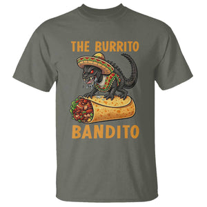 Funny Cinco De Mayo Chupacabra T Shirt The Burrito Bandito TS12 Military Green Print Your Wear