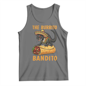 Funny Cinco De Mayo Chupacabra Tank Top The Burrito Bandito TS12 Black Heather Print Your Wear
