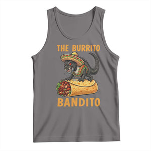 Funny Cinco De Mayo Chupacabra Tank Top The Burrito Bandito TS12 Deep Heather Print Your Wear