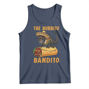 Funny Cinco De Mayo Chupacabra Tank Top The Burrito Bandito TS12 Navy Print Your Wear