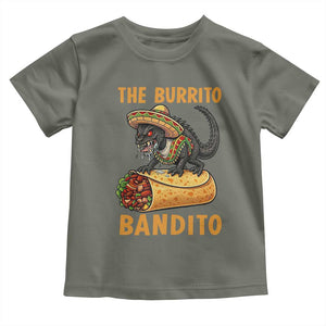 Funny Cinco De Mayo Chupacabra Toddler T Shirt The Burrito Bandito TS12 Military Green Print Your Wear