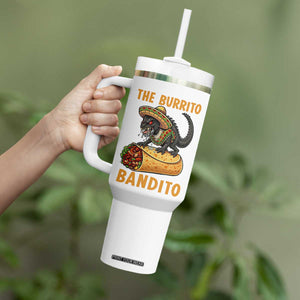Funny Cinco De Mayo Chupacabra Tumbler With Handle The Burrito Bandito TS12 Print Your Wear