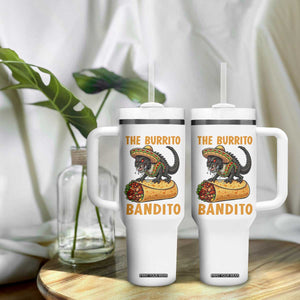 Funny Cinco De Mayo Chupacabra Tumbler With Handle The Burrito Bandito TS12 Print Your Wear