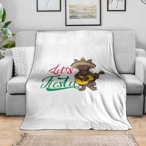Funny Cinco De Mayo Chupacabra Throw Blanket Lets Fiesta TS12 Print Your Wear