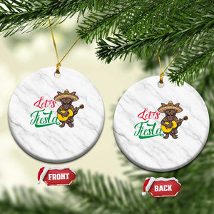Funny Cinco De Mayo Chupacabra Ceramic Ornament Lets Fiesta TS12 1pc White Marble Print Your Wear