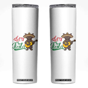 Funny Cinco De Mayo Chupacabra Skinny Tumbler Lets Fiesta TS12 White Print Your Wear