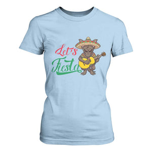 Funny Cinco De Mayo Chupacabra T Shirt For Women Lets Fiesta TS12 Light Blue Print Your Wear