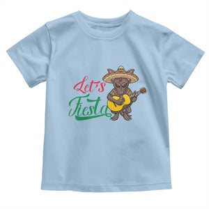 Funny Cinco De Mayo Chupacabra Toddler T Shirt Lets Fiesta TS12 Light Blue Print Your Wear