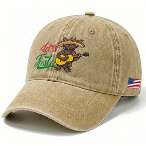 Funny Cinco De Mayo Chupacabra Washed Cotton Baseball Cap Lets Fiesta TS12 Print Your Wear