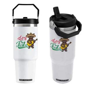 Funny Cinco De Mayo Chupacabra Flip Straw Tumbler Lets Fiesta TS12 One Size: 30 oz White Print Your Wear