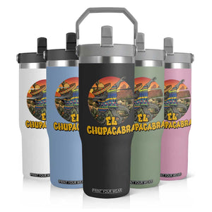 Funny Cinco De Mayo Cryptid Lover Gift Flip Straw Tumbler El Squatcho Dabbing TS12 Print Your Wear