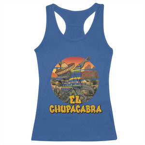 Funny Cinco De Mayo Cryptid Lover Gift Racerback Tank Top El Squatcho Dabbing TS12 Royal Blue Print Your Wear