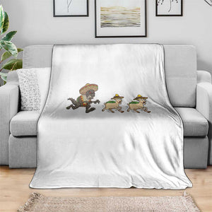Funny Mexican Fiesta Gift Throw Blanket Chupacabra Chasing Taco Goat TS12 Print Your Wear