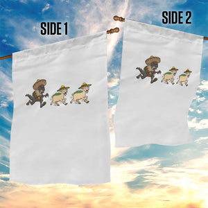 Funny Mexican Fiesta Gift Garden Flag Chupacabra Chasing Taco Goat TS12 Print Your Wear