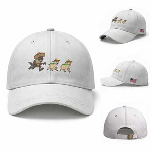 Funny Mexican Fiesta Gift Baseball Cap Chupacabra Chasing Taco Goat TS12 Baseball Cap Universal Fit White Print Your Wear