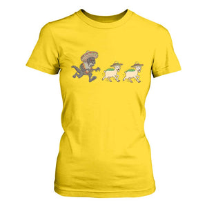 Funny Mexican Fiesta Gift T Shirt For Women Chupacabra Chasing Taco Goat TS12 Daisy Print Your Wear