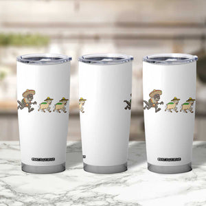 Funny Mexican Fiesta Gift Tumbler Cup Chupacabra Chasing Taco Goat TS12 Print Your Wear
