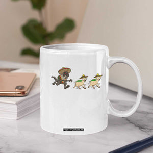 Funny Mexican Fiesta Gift Coffee Mug Chupacabra Chasing Taco Goat TS12 Print Your Wear